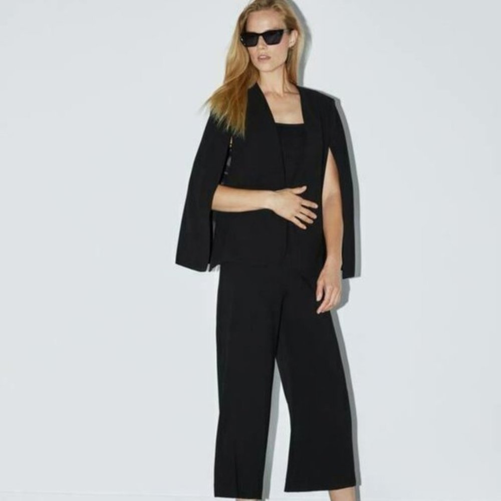 Zara High Waisted Culottes Pants Trousers S